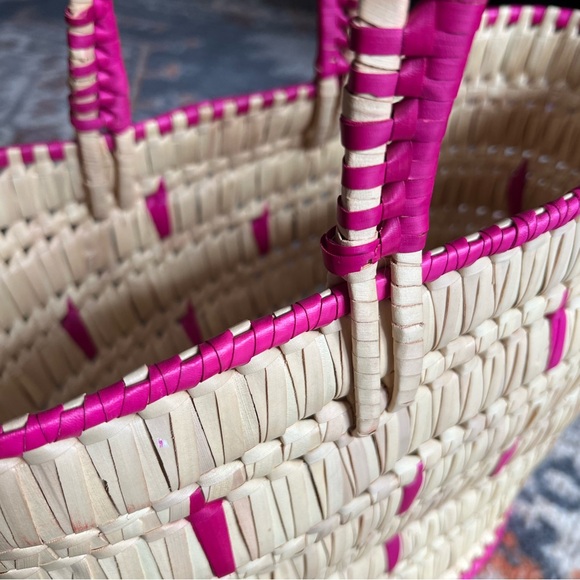 Large Boho Straw Tote - Picture 2 of 3